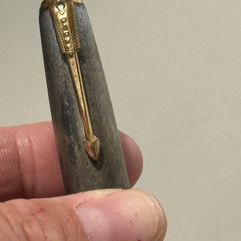 Vintage pen lot 7-Parker, Paprer Mate double heart, advertisement, Germany, wood